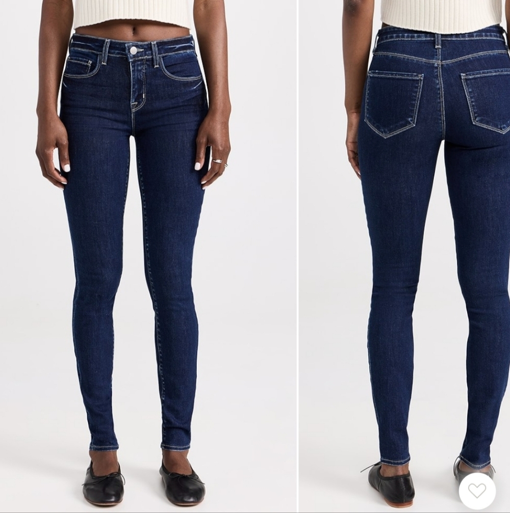 NWT l'agence Marguerite High Rise Skinny Jeans 31 Stretch 30" Inseam dark 4AM